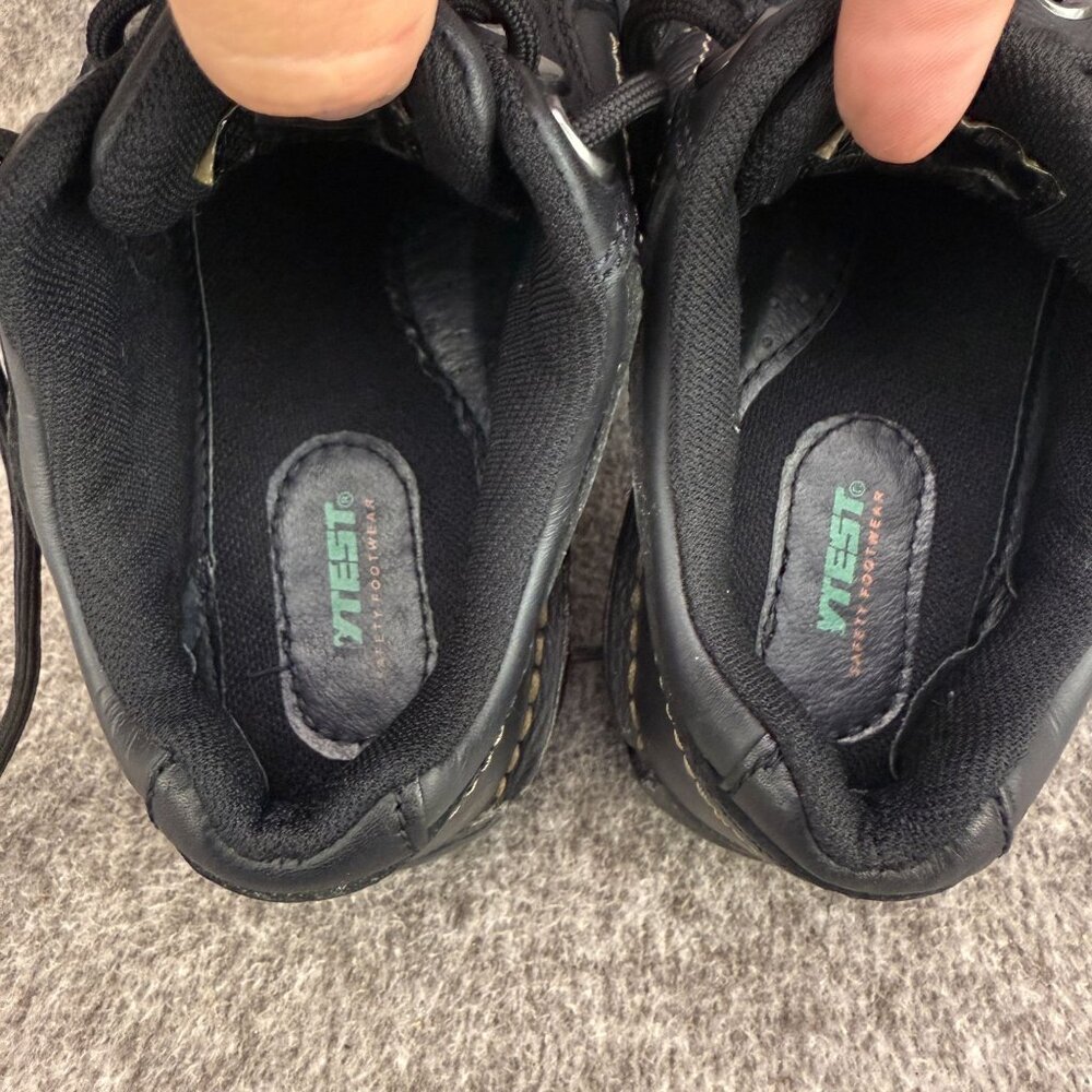 ✅Womens 6 Hytest Opanka Oxford SR/EH/OR Work Shoes Black Leather Safety Toe Boot - Picture 3 of 13